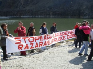 protest u starim ledincima-fruška gora