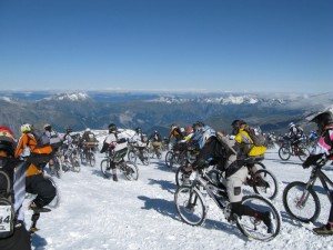 Bike Race on Snow
