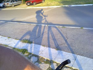 shadows on the street..
