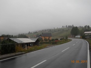 Kiša na putu od Rožaja ka Beranama